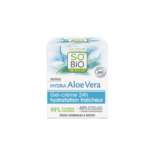 SO BIO Gel Creme Hydratation Fraicheur 24h Peaux Noramles Mixtes 50ml