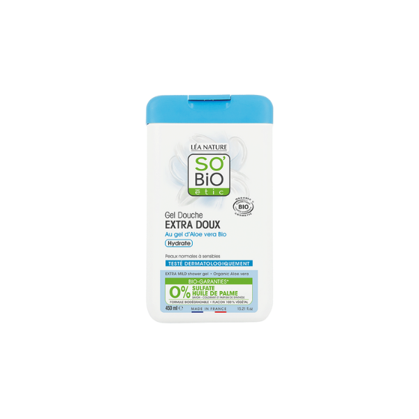 Buy SO' BIO Gel Douche Extra Doux au Gel d'Aloe Vera (Hydrate) 450ml
