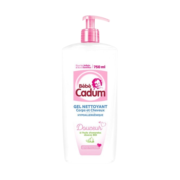 Cadum Baby Hair and Body Gel Cleanser 750ml bottle