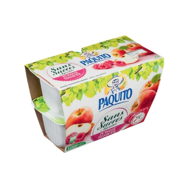 Paquito Pommes Framboise SSA 4 x 100g